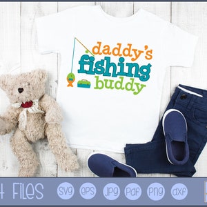 Daddy's Fishing Buddy SVG - Persoonlijk en Klein Zakelijk Gebruik - Daddy's Buddy SVG, Daddy's Fishing Buddy Graphic, Daddy Clipart