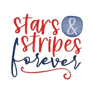 Stars and Stipes Forever Embroidery Design - 4x4 5x7 6x10 8x8 Sizes Included - Patriotic Embroidery Design, 4th of July Embroidery Design