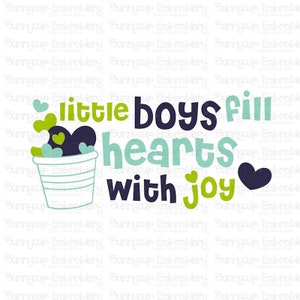 Baby Boy Sentiments Design 1-clipart en SVG-persoonlijk en klein zakelijk gebruik-kleine jongens vullen harten met vreugde SVG