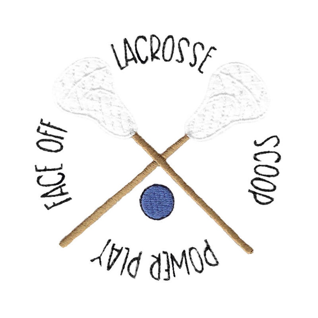 Lacrosse Circle Machine Embroidery Design 4x4 5x7 6x10 8x8 Sizes