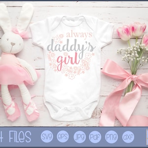 Siempre Daddys Girl SVG - Uso personal y de pequeñas empresas - Día de los Padres svg, Papá svg, Padre svg