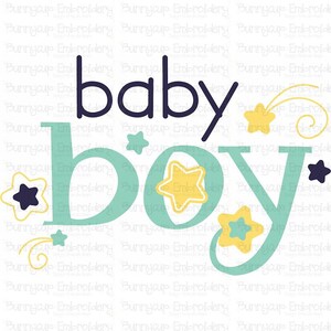 Baby Boy Sentiments Design 1 - Clipart en SVG - Persoonlijk en Klein Zakelijk Gebruik - Baby Boy SVG