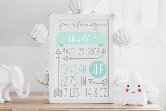 Download Modern Birth Announcement Template Clipart And Svg Etsy