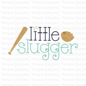 Baby Boy Sentiments design 14-clipart en SVG-persoonlijk en klein zakelijk gebruik-Little slugger SVG