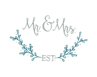 Wedding Template Design 2 - Machine Embroidery Design - 5x7 6x10 8x8 Sizes - Wedding Announcement Embroidery Design