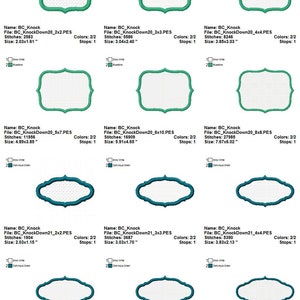 Knock Down 28 Machine Embroidery Designs 6 sizes image 8