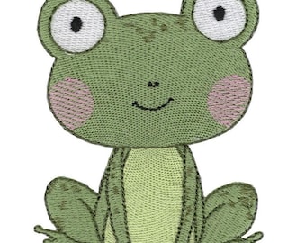 Cute Frog Embroidery Design - 4, 5, 6 Inch Sizes Included (Digital Download)