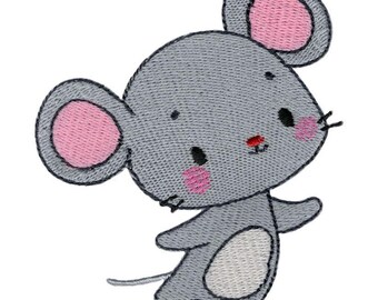 Cute Mouse Embroidery Design - 4, 5, 6 Inch Sizes Included (Digital Download)