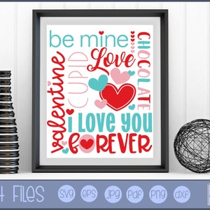 Valentines Day Subway Art - SVG - Personal and Small Business Use - Valentines SVG, Valentines Clipart, Valentines Graphic
