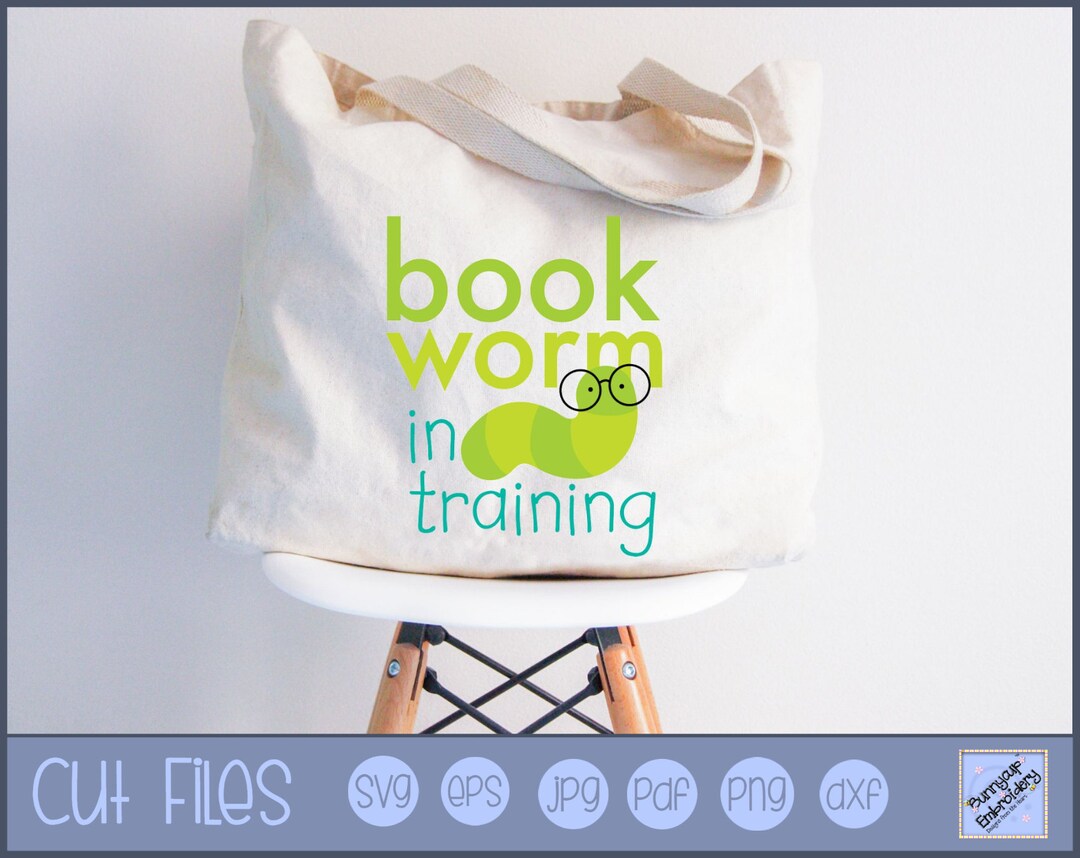 Bookworm in Training SVG Clipart and SVG File Personal and Small