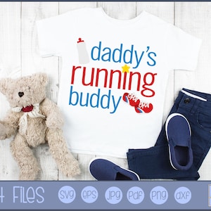 Daddy's Running Buddy SVG - Persoonlijk en Klein Zakelijk Gebruik - Daddy's Buddy SVG, Daddy's Running Buddy Graphic, Daddy Clipart
