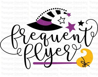 Halloween Sentiments Four - Frequent Flyer SVG - Clipart and SVG File - Personal and Small Business Use - Halloween SVG
