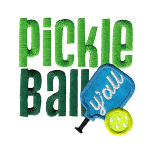 Pickleball Y&#39;All Embroidery Design - 4x4 5x7 Sizes Included - Pickleball Embroidery Design, Pickleball Saying Embroidery Design