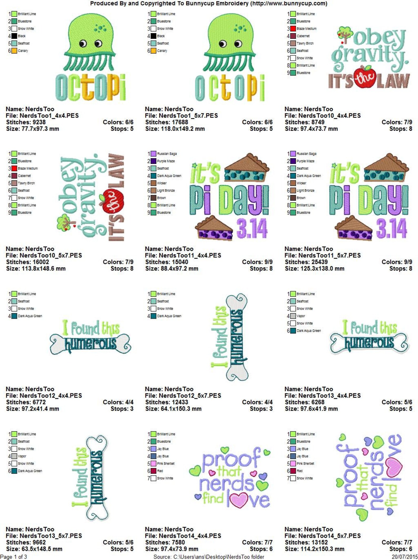 Nerds Too Machine Embroidery Designs 4x4 5x7 Etsy