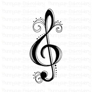 Musik SVG - Violinschlüssel - Clipart und SVG - persönliche und kleine Unternehmen