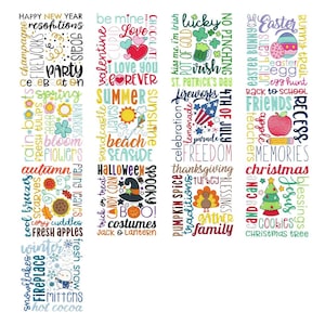 Arte del metro: 13 diseños de bordado a máquina (tamaños incluidos: 5x7, 6x10 y 8x8) - Diseños de bordado de arte del metro, diseños de bordado navideños