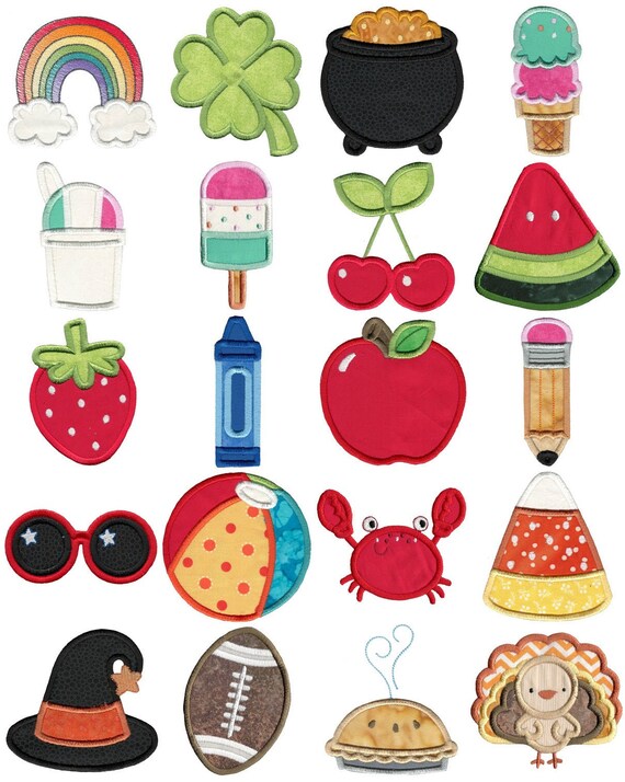 Applique Basics 20 Different Applique Machine Embroidery Etsy