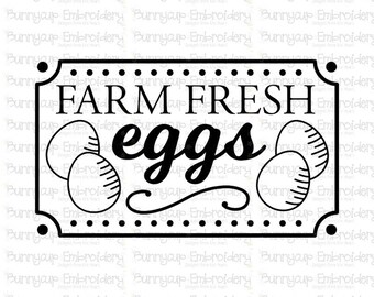 Bondgård SVG 8 - Clipart och SVG - Personligt och småföretagsbruk - Farm Fresh Eggs SVG