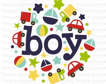 Baby Boy Sentiments Design 13 - Clipart and SVG - Personal and Small Business Use - Boy SVG