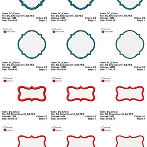 Knock Down 28 Machine Embroidery Designs 6 sizes image 2