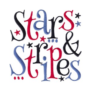 Stars And Stripes Embroidery Design - 4x4 5x7 6x10 Sizes Included - Patriotic Embroidery Design, 4th of July Embroidery Design