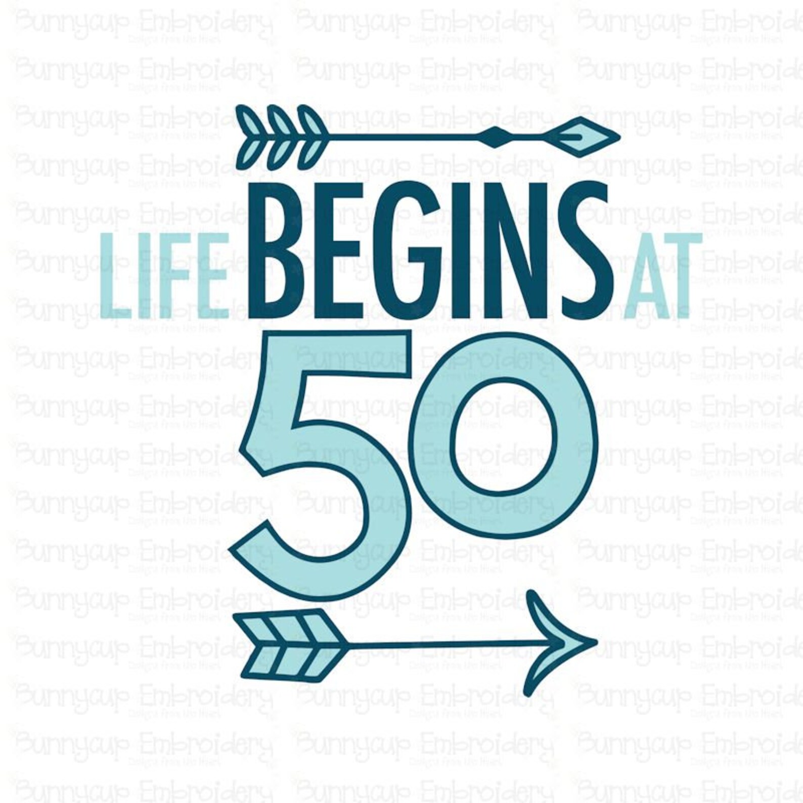 Grown up Birthday Life Begins at 50 Clipart and SVG Etsy