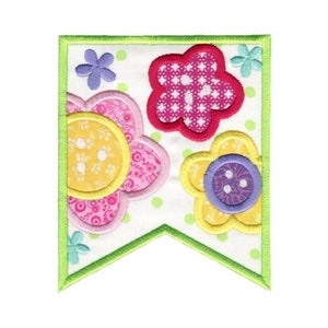 Spring Flowers Applique In-The-Hoop Embroidery Design - 5x7 6x10 8x8 8x12 9x12 Sizes Included - Easter Embroidery Designs
