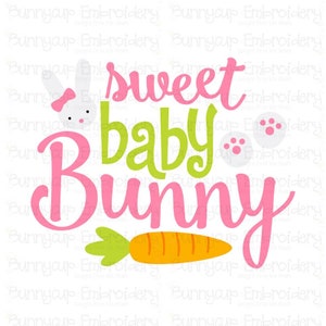 Pasen gevoelens vijf - Sweet Baby Bunny - Clipart en SVG - particuliere en kleinzakelijke gebruik