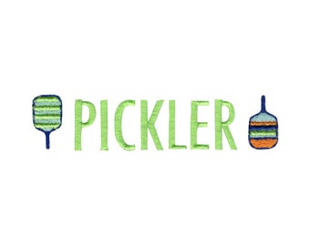 Motif de broderie Pickler - 4 x 4 5 x 7 6 x 10 tailles 8 x 8 incluses - motif de broderie Pickleball, motif de broderie Pickleball disant