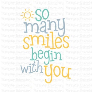 Baby Girl Sentiments Too Design 4 - Clipart e SVG - Uso pessoal e em pequenas empresas - Tantos sorrisos começam com você SVG - baby girl svg