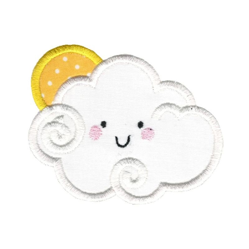 Applique sun and cloud embroidery design 4x4 5x7 6x10 8x8  etsy Applique sun and cloud embroidery design 4x4 5x7 6x10 8x8  etsy