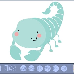 Scorpion SVG - Persoonlijk en klein zakelijk gebruik - Cute Scorpion SVG, Cute Scorpion Graphic, Cute Scorpion Clipart