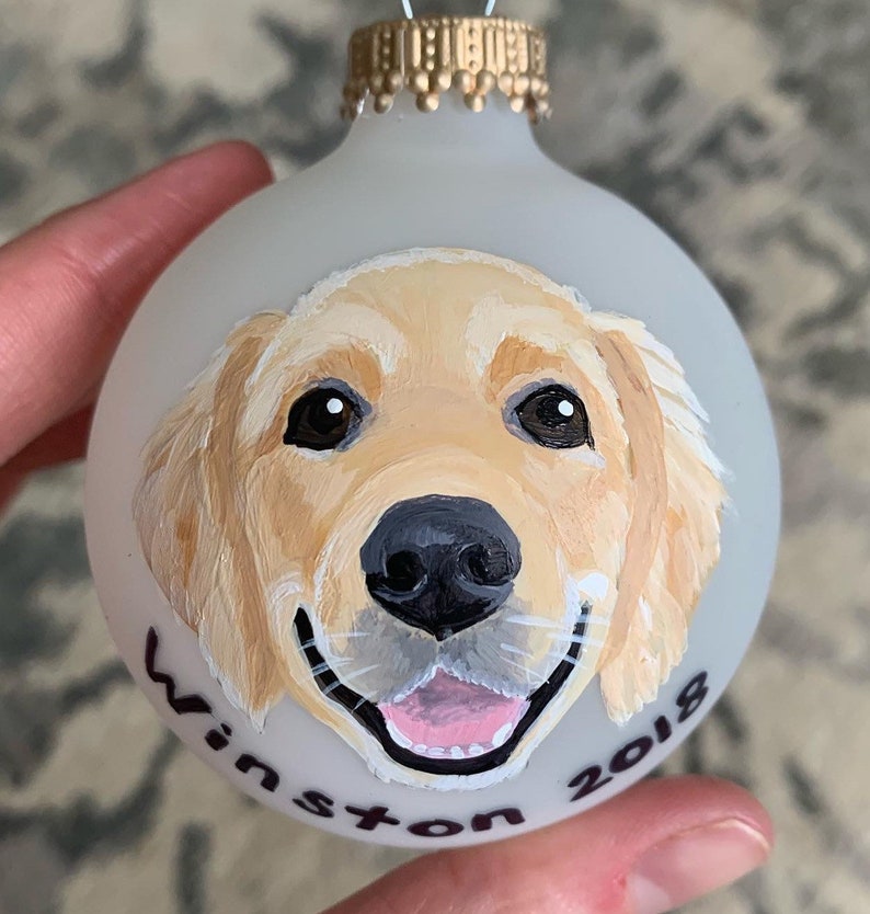 Custom Dog Ornament 2.75 Hand Painted Christmas Etsy
