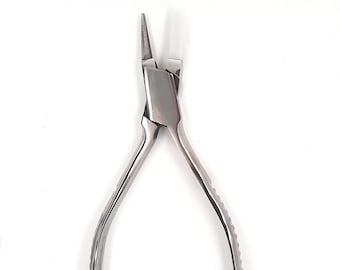 Round Nose and Flat Nylon Jaw Pliers Stainless Steel Jewelry Making Tools Beading Looping Wire Wrapping