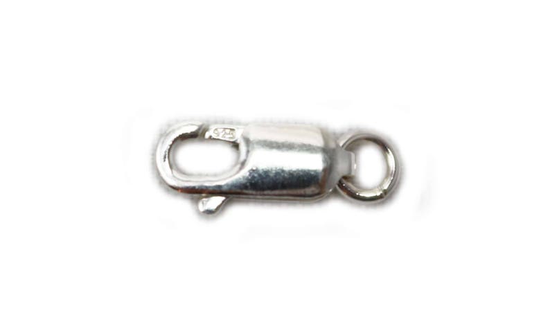 925 Sterling Silver Oval Lobster Clasp With Ring 10.5 22.9 - Etsy