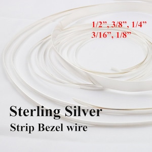 925 Sterling Silver Bezel Strip Wire: Jewelry Making Supplies
