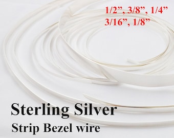 925 Sterling Silver Bezel Strip Wire: Jewelry Making Supplies