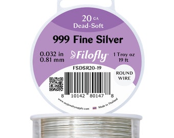 Filofly, 999 Fine Silver Wire, Dead Soft, Round