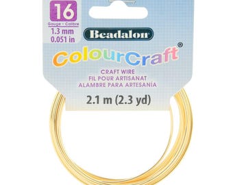 Gold Beadalon Craft Wire: Tarnish-Resistant Jewelry Making Wire