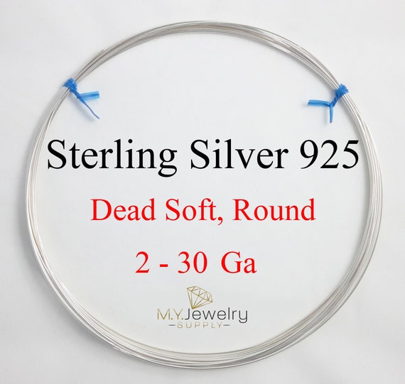 24,26 GA 925 Sterling Silver Dead Soft Round jewelry wrapping /& crafts wire