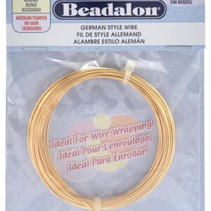 Gold German Style Wire - Various Lengths and Gauges for Jewelry Making