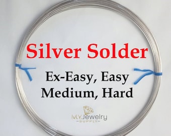 SOLDER Silver wire Ex-Easy, Easy, Medium, Hard, 20 and 22 Gauge Round