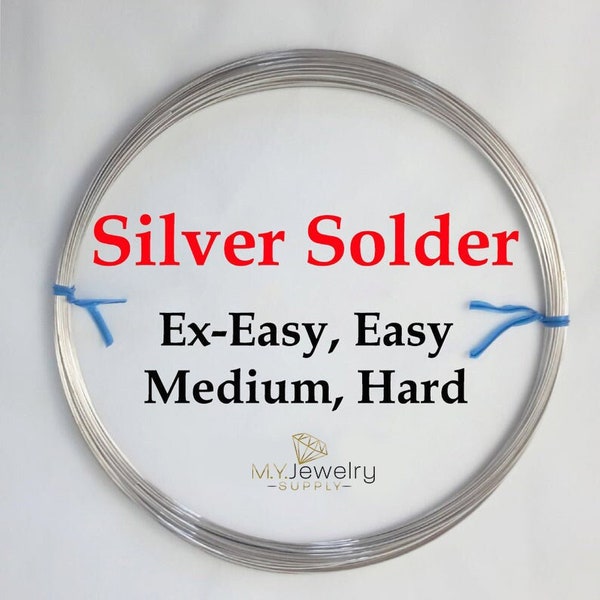SOLDER Silver wire Ex-Easy, Easy, Medium, Hard, 20 and 22 Gauge Round