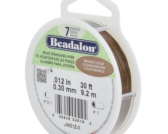 Beadalon® 7 Strand Bead Stringing Wire, Bronze Choose Size and Length Made in USA