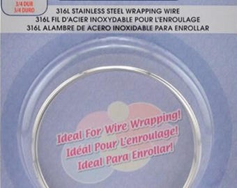 Beadalon Stainless Steel Square Wrapping Wire - Various Lengths and Gauges