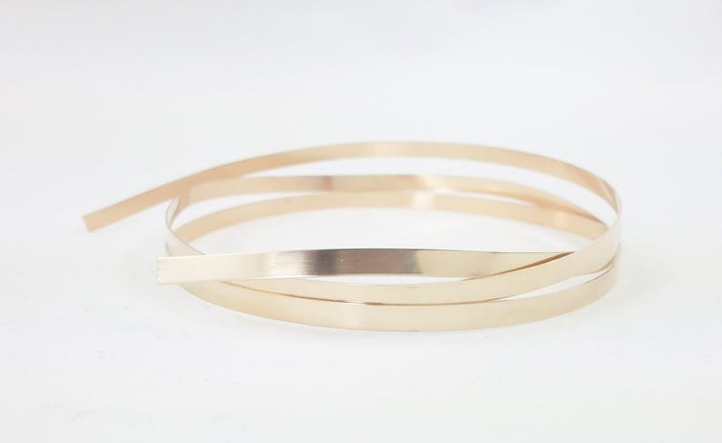 14K Yellow Gold Filled Bezel Strip Wire - Jewelry Craft Wrapping image 2