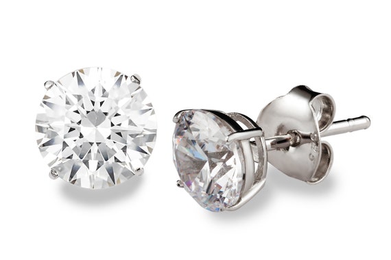 Nontarnish Rhodium on Sterling Silver Ball Stud Earrings 6mm