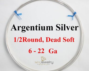 18 Gauge, 935 Argentium Silver Wire (Round) Dead Soft Made In USA - 5FT...