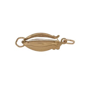 14K Solid Yellow Gold Oval Marquise Safety Clasp Elongated Shape and Sleek for Necklaces and Bracelets Pearl Clasp Made in USA