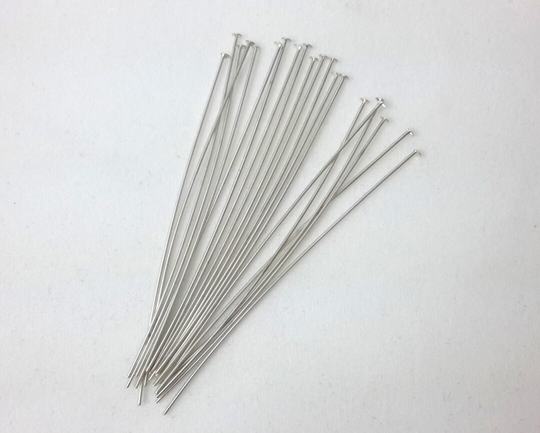 Sterling Silver Flat Head Pins: 24 Gauge, 2 Inches (20 Count) - Etsy